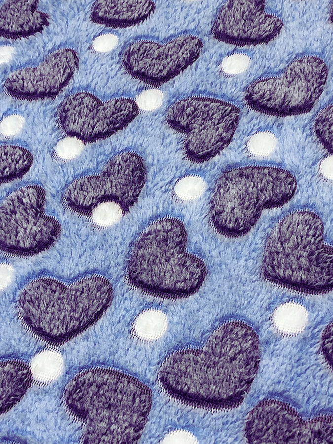 SF Weiß Herzen Punkte blau