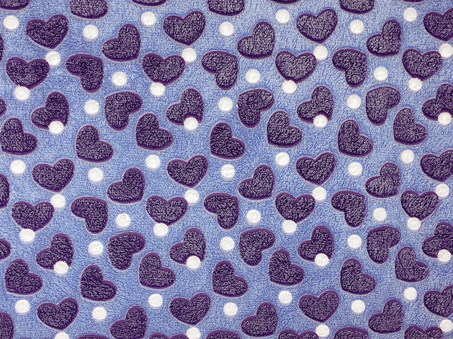 SF Weiß Herzen Punkte blau