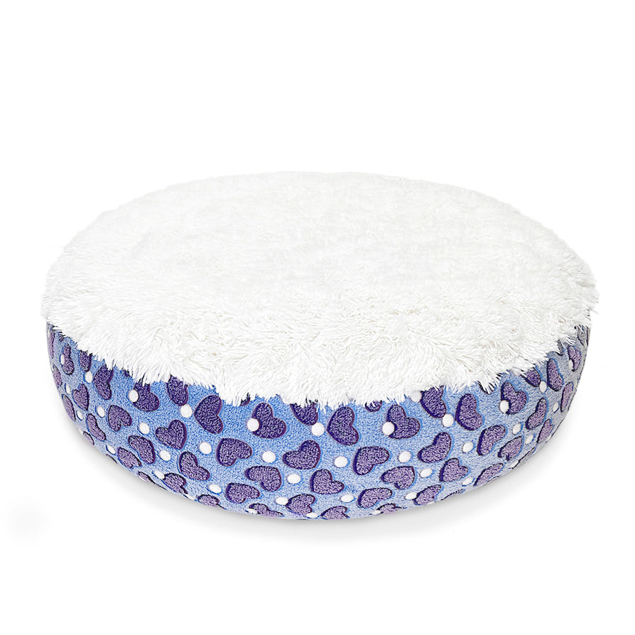 SF Weiß Herzen Punkte blau