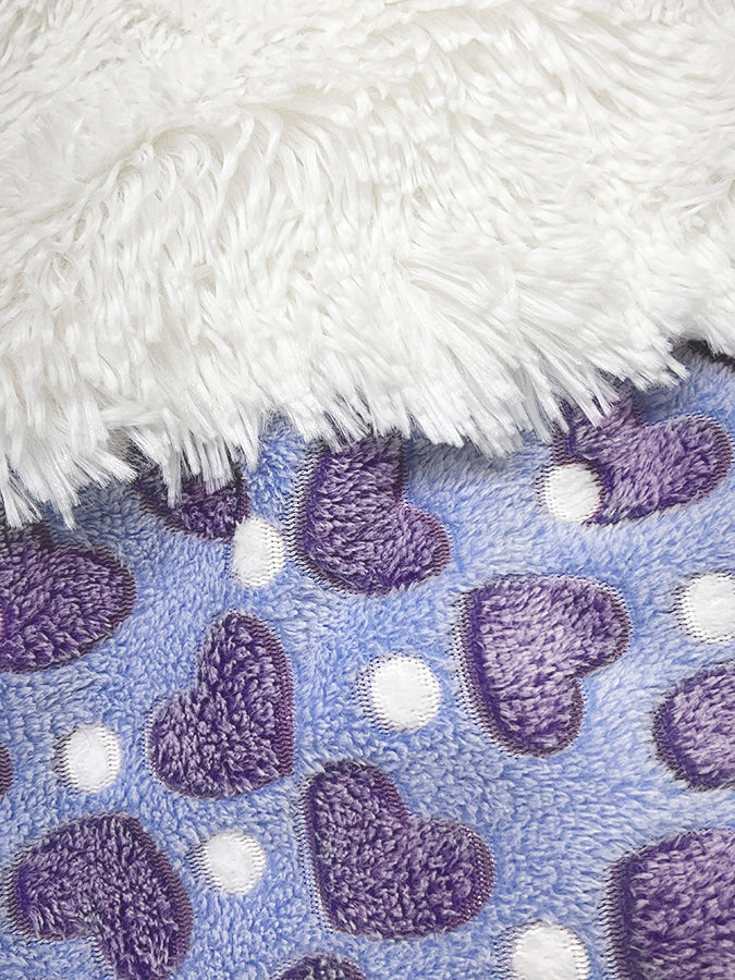 SF Weiß Herzen Punkte blau